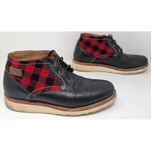 H.S. Trask Reserve Buffalo Plaid Chukka Boots Men's Size 9 M Made‎ in USA Vibram